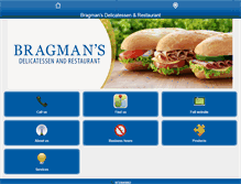 Tablet Screenshot of bragmansdeli.com